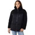 Avec Les Filles Mixed Media Short Puffer Coat