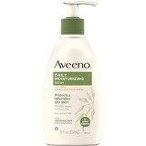Aveeno Daily Moisturizing Body Lotion with Broad Spectrum SPF 15 Sunscreen, Soothing Oat & Rich Emollients to Nourish Dry Skin, Non-Greasy, 12 fl. oz