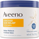 Aveeno Cracked Skin Relief CICA Balm with Triple Oat Complex, Moisturizing Dimethicone Skin Balm, Fragrance-Free, 11 oz