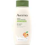 Aveeno Daily Moisturizing Yogurt Body Wash with Soothing Oat & Apricot Scent, Gentle Soap-Free Body Cleanser for Dry Skin, Dye-Free & Hypoallergenic, 18 fl. oz