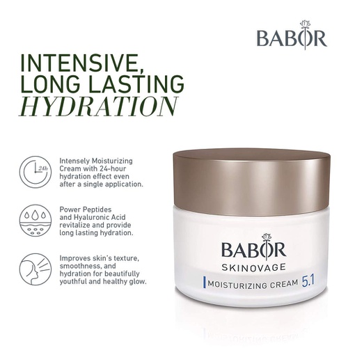  BABOR Skinovage Moisturizing Cream, Hydrating Hyaluronic Acid Moisturizer, Hydrating Face Cream that Protects Skins Moisture Barrier for Normal to Dry Skin, 24 Hour Moisture, Non-C