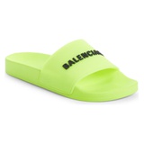 Balenciaga Logo Sport Slide_FLUO YELLOW/ BLACK