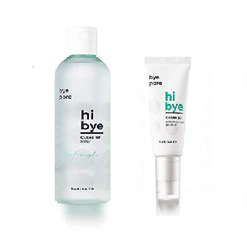  Banila Co Hi Bye Clean Up Toner and Essence Duo, Skincare Routine for Pore Care, decongested Oily Skin, Blackhead Acne, sebum Control,