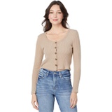 BCBGeneration Knit Button Front Top