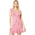 BCBGMAXAZRIA Printed Ruffle Cocktail Dress