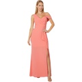 BCBGMAXAZRIA Long Silk Poly Georgette Dress