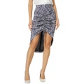 BCBGMAXAZRIA Printed Hammered Satin Skirt