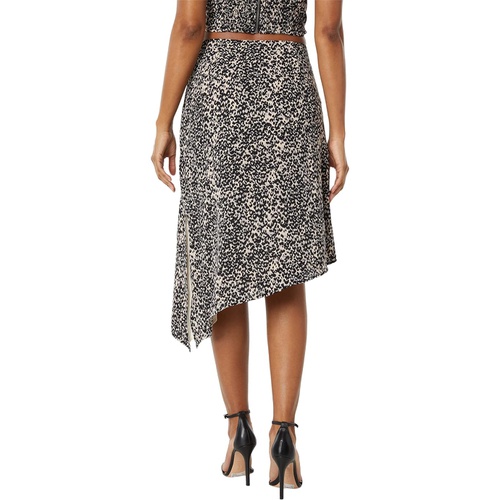 비씨비지 BCBGMAXAZRIA Printed Lightweight Satin Back Crepe Skirt