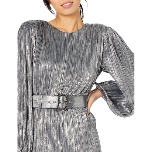 비씨비지 BCBGMAXAZRIA Long Sleeve Foil Ribbed Dress