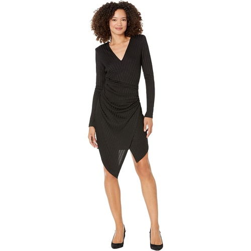 비씨비지 BCBGMAXAZRIA Long Sleeve Rib Jersey Dress