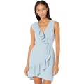 BCBGMAXAZRIA Satin Back Crepe Ruffle Dress