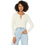 BCBGeneration Long Sleeve Keyhole Top with Hardware - W1WX5T07