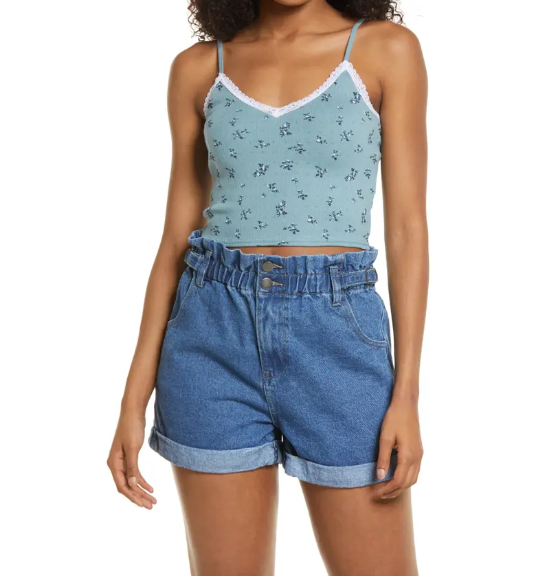 BDG Urban Outfitters Lace Trim Cami_STORMY SEA