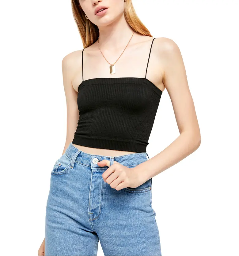 BDG Urban Outfitters Bungee Strap Tube Top_BLACK