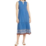 beachlunchlounge Ireana Tiered Ruffle Midi Dress_ATHENS BLUE