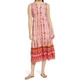 beachlunchlounge Ireana Tiered Ruffle Midi Dress_ASTER AURA