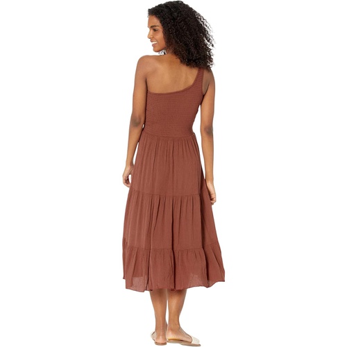  BECCA by Rebecca Virtue Ponza Crinkled Rayon Asymmetrical Dress Cover-Up