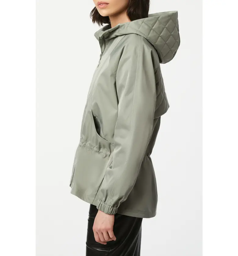  Bernardo Water Resistant Hooded Rain Jacket_EVERGREEN