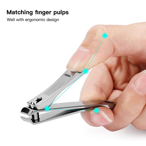  BESTOPE Nail Clipper Set Sharp Fingernail Clippers Toenail Clippers Nail Cutter Stainless Steel Sturdy Nail Trimmer for Men and Women