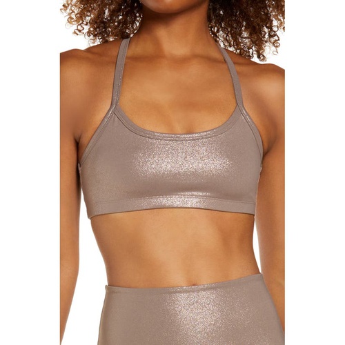  Beyond Yoga Twinkle Slim Racerback Sports Bra_MOCHA BROWN ROSE GOLD TWINKLE