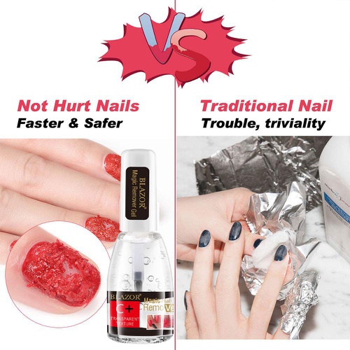  BLAZOR Gel Nail Polish Remover,Quick-Within 3-5 Minutes,Easy - No Need For Foil, Soaking Or Wrapping Nail Polish Remover