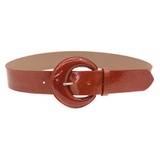 B-Low the Belt Mini Maura Patent Leather Belt_COGNAC