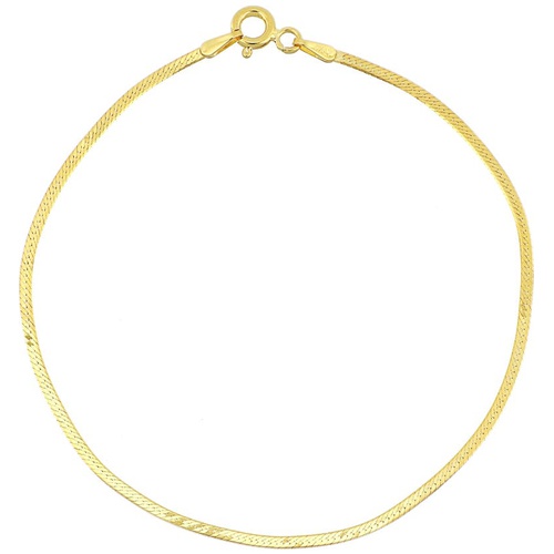  Bony Levy Herringbone Chain Bracelet_YELLOW GOLD