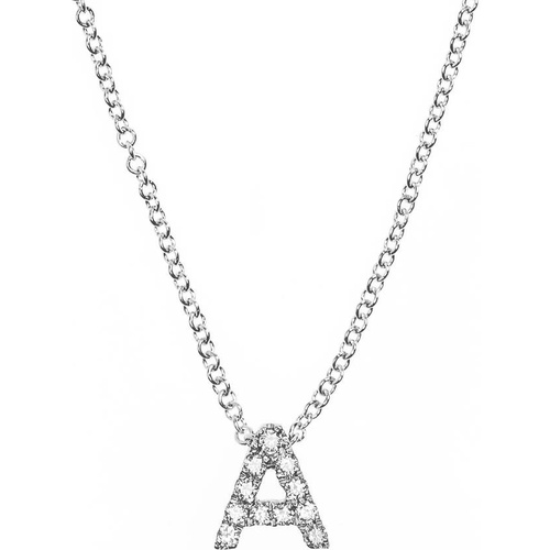  Bony Levy 18k Gold Pave Diamond Initial Pendant Necklace_WHITE GOLD - A