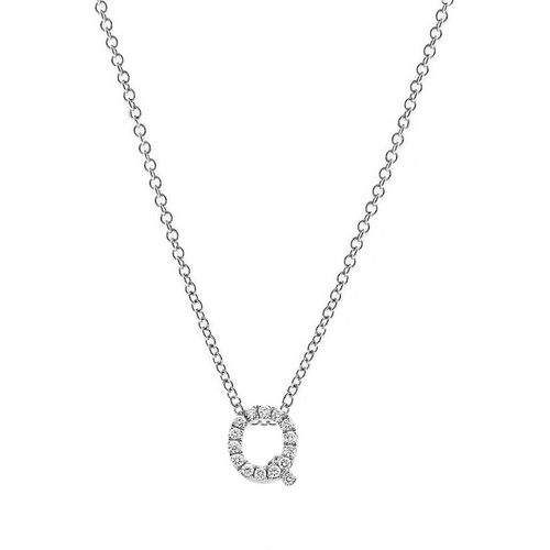  Bony Levy 18k Gold Pave Diamond Initial Pendant Necklace_WHITE GOLD - Q
