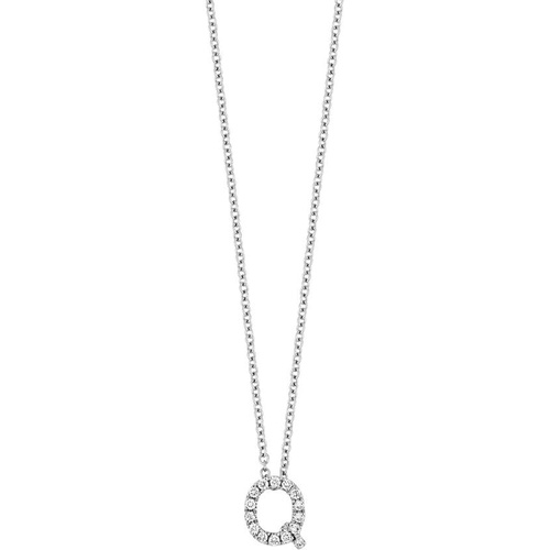  Bony Levy 18k Gold Pave Diamond Initial Pendant Necklace_WHITE GOLD - Q