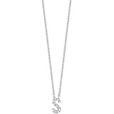 Bony Levy 18k Gold Pave Diamond Initial Pendant Necklace_WHITE GOLD - S