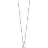 Bony Levy 18k Gold Pave Diamond Initial Pendant Necklace_WHITE GOLD - Z