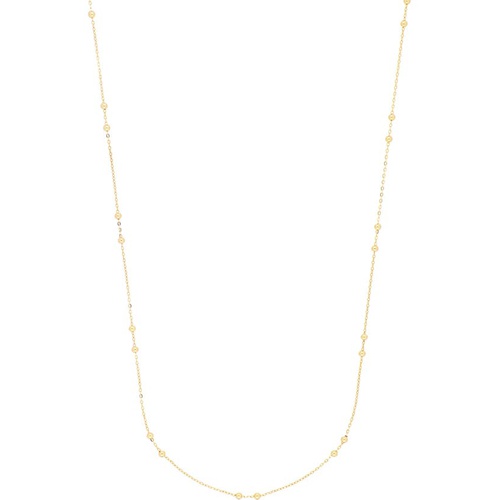  Bony Levy 14K Gold Beaded Station Necklace_YELLOW GOLD