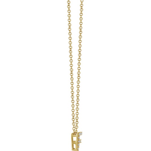 Bony Levy 18k Gold Pave Diamond Initial Pendant Necklace_YELLOW GOLD - F