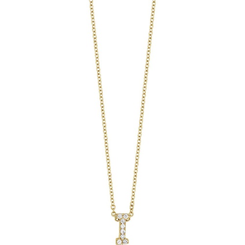  Bony Levy 18k Gold Pave Diamond Initial Pendant Necklace_YELLOW GOLD - I