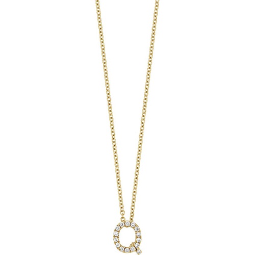  Bony Levy 18k Gold Pave Diamond Initial Pendant Necklace_YELLOW GOLD - Q