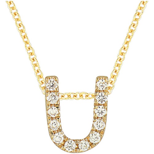  Bony Levy 18k Gold Pave Diamond Initial Pendant Necklace_YELLOW GOLD - U