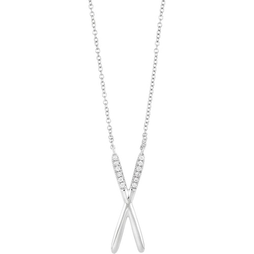  Bony Levy Diamond Initial Pendant Necklace_WHITE GOLD-X