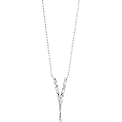  Bony Levy Diamond Initial Pendant Necklace_WHITE GOLD-Y