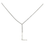 Bony Levy Diamond Initial Pendant Necklace_WHITE GOLD-L