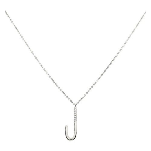  Bony Levy Diamond Initial Pendant Necklace_WHITE GOLD-J