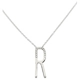 Bony Levy Diamond Initial Pendant Necklace_WHITE GOLD-R