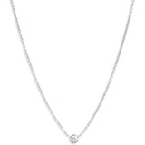 Bony Levy Petite Bezel Diamond Solitaire Necklace_WHITE GOLD/ DIAMOND