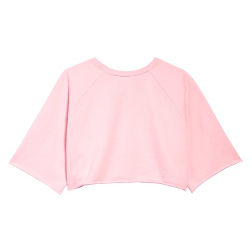  BP. Organic Cotton Crop Sweatshirt_PINK FLOWER EMB