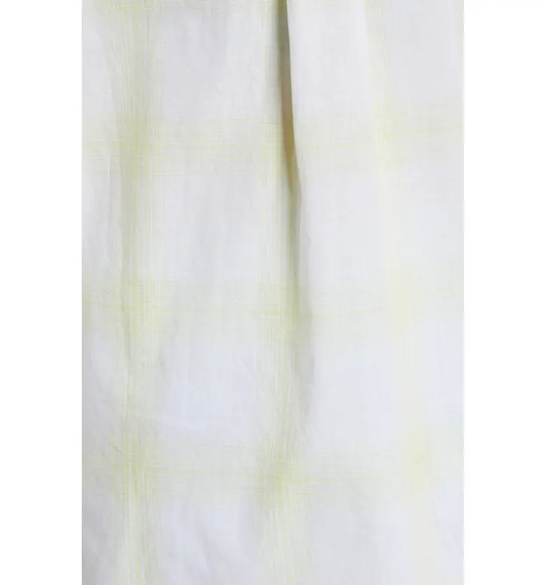  BP. Plaid Button-Up Shirt_WHITE- GREEN WINDOWPANE