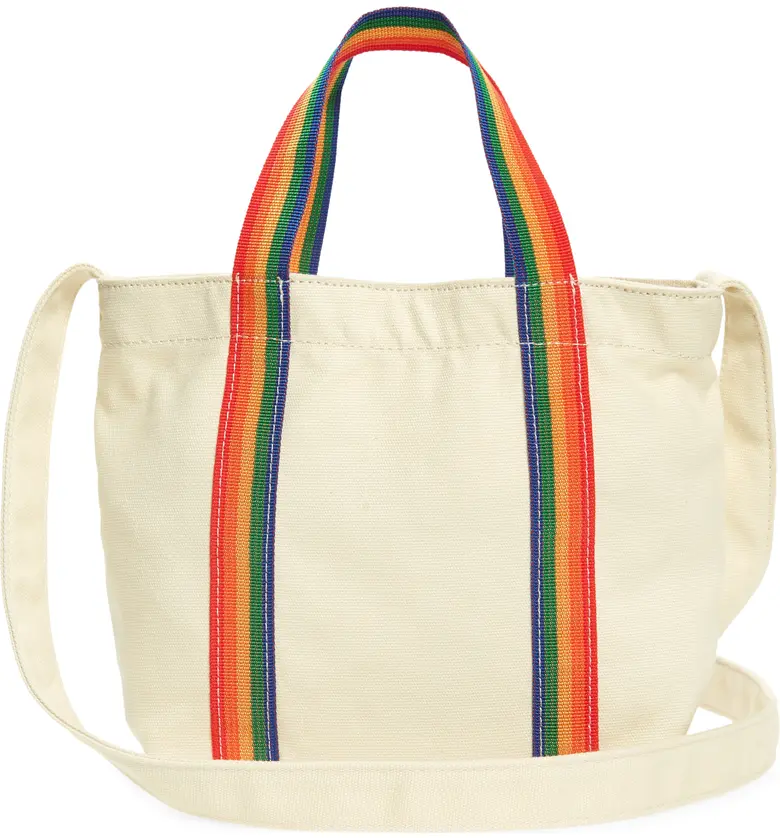  BP. Pride Mini Canvas Tote_WHITE RAINBOW