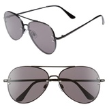 BP. 60mm Oversize Mirrored Aviator Sunglasses_BLACK