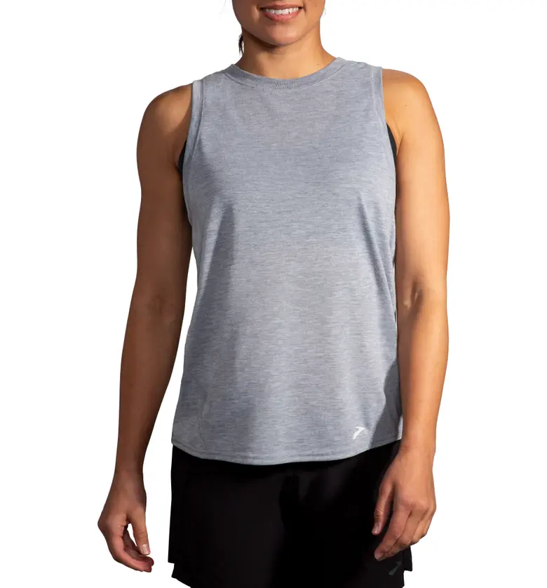 Brooks Distance Running Tank_HEATHER ASH