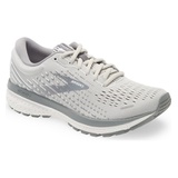 Brooks Ghost 13 Running Shoe_ALLOY/ OYSTER/ WHITE