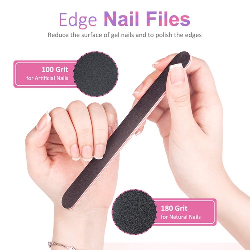  Gel Nail Polish Remover Tool - 200pcs Lint Free Nail Wipes 10pcs Nail Polish Remover Clips Pump Dispenser Cuticle Pusher Nail Brushes Nail File Nail Buffer BTArtbox Gel Polish Remo